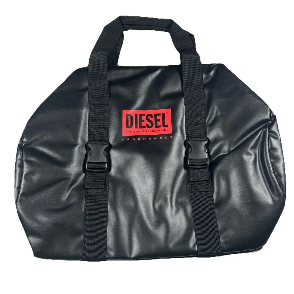 New Diesel Fragrances Bag Faux New Recycled Leather Duffle Gym Travel 18